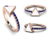 Elegant Enamel Triangle Sapphire Ring - Triangle No. 14