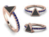 Elegant Enamel Triangle Sapphire Ring - Triangle No. 14 image 12