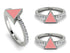 Elegant Enamel Triangle Diamond Ring - Triangle No. 3