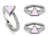 Elegant Enamel Triangle Diamond Ring - Triangle No. 3