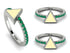 Elegant Enamel Triangle Emerald Ring - Triangle No. 6