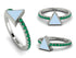 Elegant Enamel Triangle Emerald Ring - Triangle No. 6