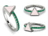 Elegant Enamel Triangle Emerald Ring - Triangle No. 6 image 1