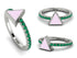 Elegant Enamel Triangle Emerald Ring - Triangle No. 6 image 10