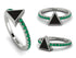 Elegant Enamel Triangle Emerald Ring - Triangle No. 6 image 13