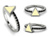 Elegant Enamel Triangle Black Diamond Ring - Triangle No. 9 image 2
