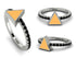 Elegant Enamel Triangle Black Diamond Ring - Triangle No. 9 image 4