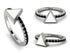 Elegant Enamel Triangle Black Diamond Ring - Triangle No. 9