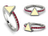 Elegant Enamel Triangle Ruby Ring - Triangle No. 12