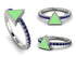 Elegant Enamel Triangle Sapphire Ring - Triangle No. 15 image 5