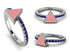 Elegant Enamel Triangle Sapphire Ring - Triangle No. 15