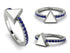 Elegant Enamel Triangle Sapphire Ring - Triangle No. 15