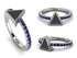 Elegant Enamel Triangle Sapphire Ring - Triangle No. 15