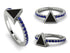 Elegant Enamel Triangle Sapphire Ring - Triangle No. 15