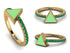 Elegant Enamel Triangle Emerald Ring - Triangle No. 4 image 1