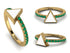 Elegant Enamel Triangle Emerald Ring - Triangle No. 4 image 6