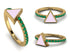 Elegant Enamel Triangle Emerald Ring - Triangle No. 4 image 10