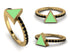 Elegant Enamel Triangle Black Diamond Ring - Triangle No. 7