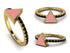 Elegant Enamel Triangle Black Diamond Ring - Triangle No. 7 image 6