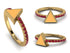 Elegant Enamel Triangle Ruby Ring - Triangle No. 10 image 4