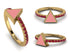 Elegant Enamel Triangle Ruby Ring - Triangle No. 10
