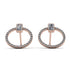 Emerald Cut Circle Diamond Earrings - Oaklyn No. 2