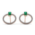Emerald Cut Circle Emerald Earrings - Oaklyn No. 5 image 1