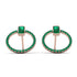 Emerald Cut Circle Emerald Earrings - Oaklyn No. 20 image 1