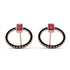 Emerald Cut Circle Ruby Earrings - Oaklyn No. 41 image 1