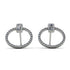 Emerald Cut Circle Diamond Earrings - Oaklyn No. 3