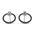 Emerald Cut Circle Diamond Earrings - Oaklyn No. 33 image 1
