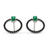 Emerald Cut Circle Emerald Earrings - Oaklyn No. 36