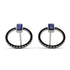Emerald Cut Circle Sapphire Earrings - Oaklyn No. 45