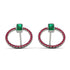 Emerald Cut Circle Emerald Earrings - Oaklyn No. 51 image 1