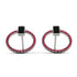Emerald Cut Circle Black Diamond Earrings - Oaklyn No. 54 image 1