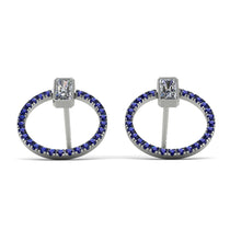 Emerald Cut Circle Diamond Earrings - Oaklyn No. 63 image 1