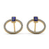 Emerald Cut Circle Sapphire Earrings - Oaklyn No. 13 image 1