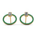 Emerald Cut Circle Diamond Earrings - Oaklyn No. 16