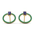 Emerald Cut Circle Sapphire Earrings - Oaklyn No. 28 image 1