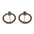 Emerald Cut Circle Sapphire Earrings - Oaklyn No. 43 image 1