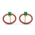 Emerald Cut Circle Emerald Earrings - Oaklyn No. 49