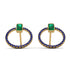 Emerald Cut Circle Emerald Earrings - Oaklyn No. 64