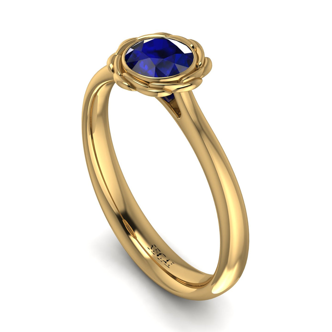 Solitaire Minimalist Sapphire Ring - Eden No. 13