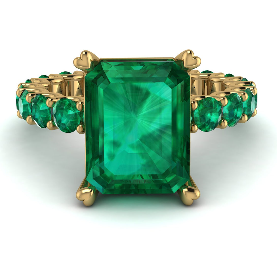 Mark's Custom Fancy Emerald Engagement Ring - River No. 190