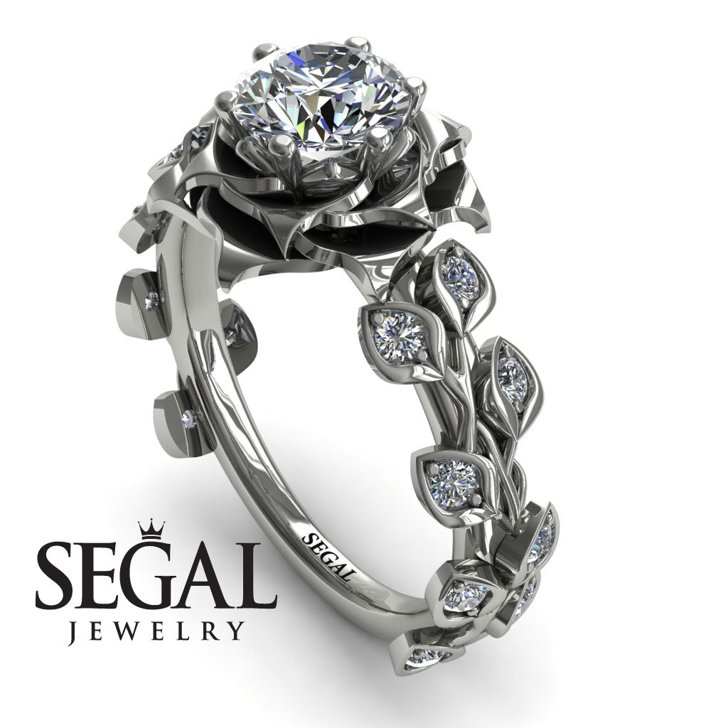 Rose Flower And Leaves - Diana no. 3