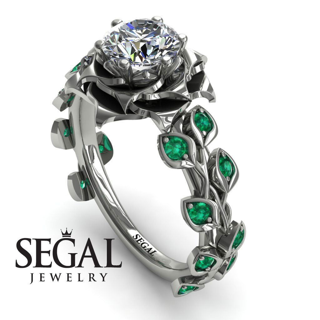 Rose Flower And Leaves - Diana no. 6