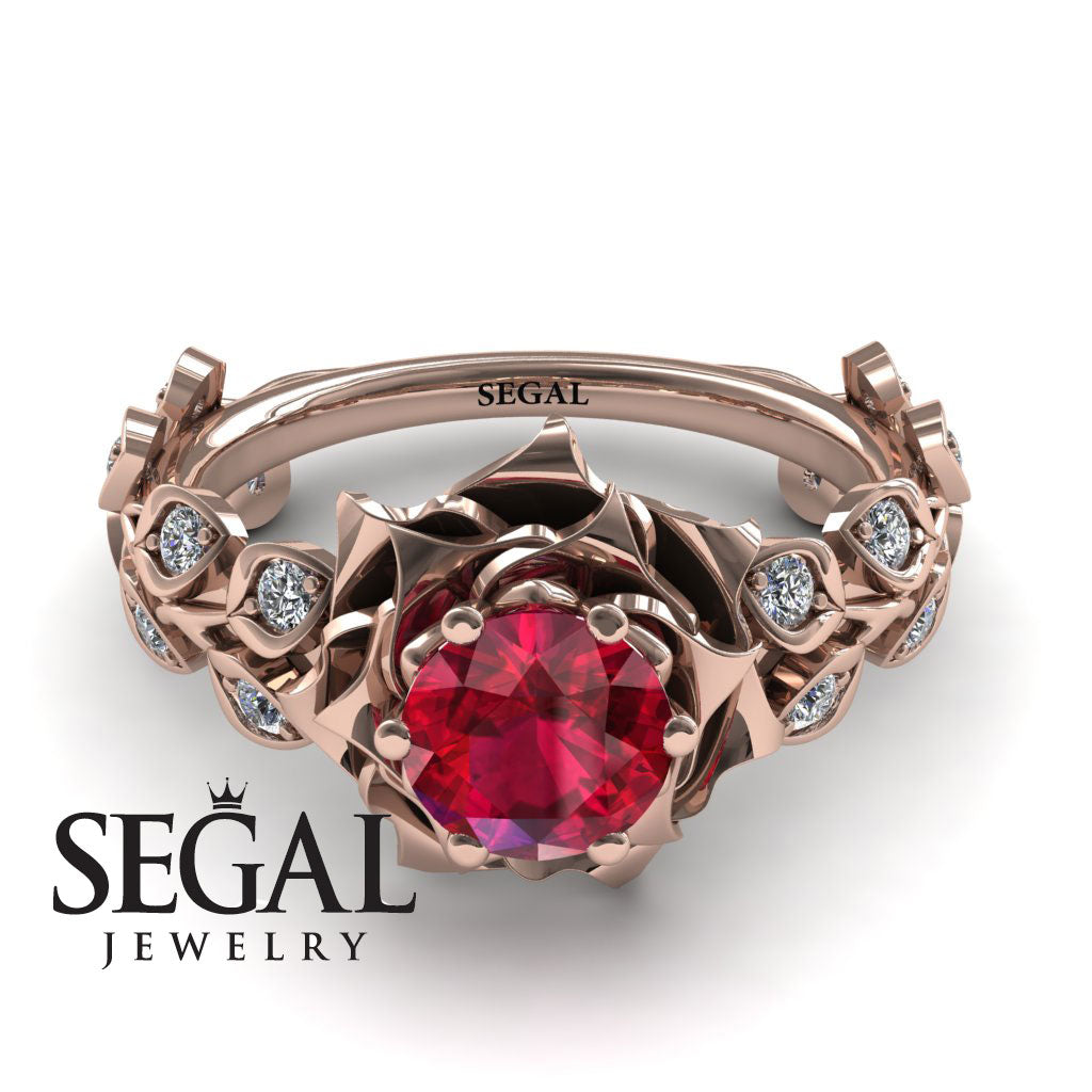 Rose Flower And Leaves - Diana no. 8