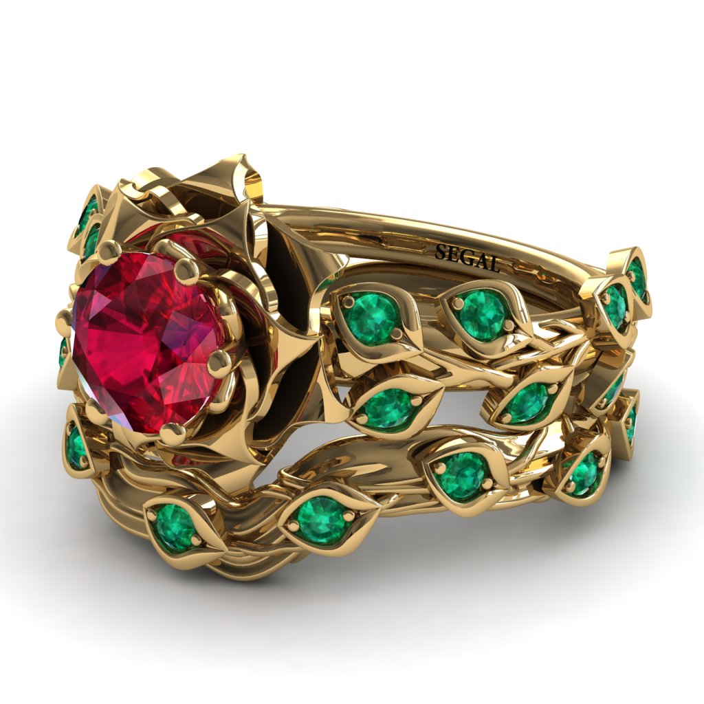 Rose Flower And Leaves bridal set - Diana no. 10