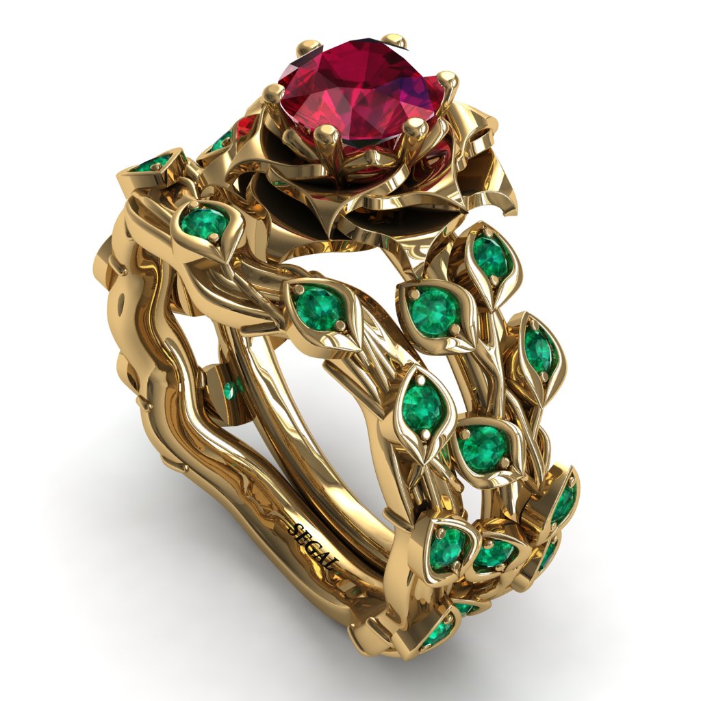 Rose Flower And Leaves bridal set - Diana no. 10