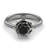 A Lady's Rose Wedding Black Diamond Ring - Elena no. 16